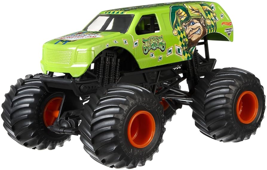 Hot Wheels Monster Jam Jester Vehicle, Green : Amazon.sg: Toys